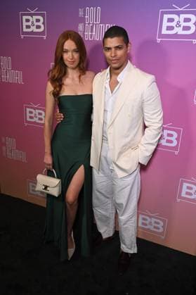 Riley Rasmussen, Delon de Metz at arrivals for THE BOLD AND THE BEAUTIFUL BBTV Launch Party, Wheelhouse LA, Los Angeles, CA, March 26, 2026. Photo By: Michael Mattes Everett Collection THE BOLD AND THE BEAUTIFUL BBTV Launch Party PUBLICATIONXNOTxINxCANxCHNxFRAxITAxJPNxNORxPOLxRUSxESPxUKxUSA