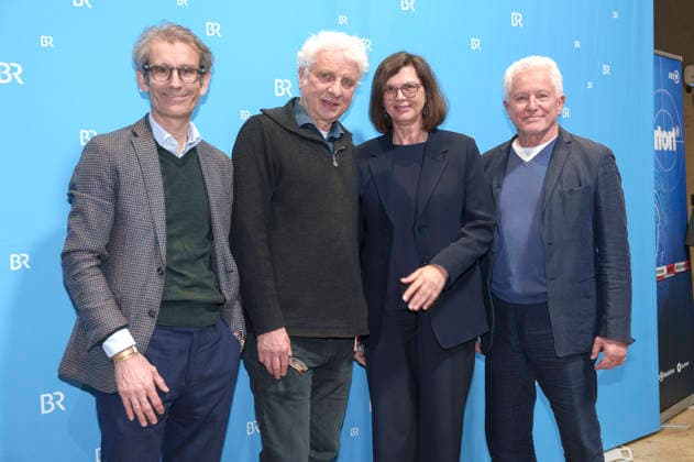 Björn Wilhelm, Udo Wachtveitl, Ilse Aigner and Miroslav Nemec at the premiere of the ARD TV movie Tatort Unvergänglich , the last case of Ivo Batic and Franz Leitmayr, in the Audimax of the University of Television and Film Munich, 26 03 2026 Foto:xN.xKolinzx xFuturexImagex tatort_6338