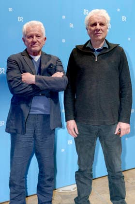 Miroslav Nemec and Udo Wachtveitl at the premiere of the ARD TV movie Tatort Unvergänglich , the last case of Ivo Batic and Franz Leitmayr, in the Audimax of the University of Television and Film Munich, 26 03 2026 Foto:xN.xKolinzx xFuturexImagex tatort_6341