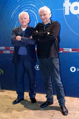Miroslav Nemec and Udo Wachtveitl at the premiere of the ARD TV movie Tatort Unvergänglich , the last case of Ivo Batic and Franz Leitmayr, in the Audimax of the University of Television and Film Munich, 26 03 2026 Foto:xN.xKolinzx xFuturexImagex tatort_6353