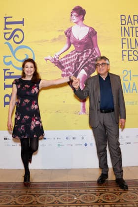 Bari - Bif&st pictured: Francesca Archibugi with festival director Oscar Iarussi  Copyright: x xipa-agency.netx xFabioxSerinox IPA_Agency_IPA73489060