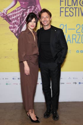 Bari - Bif&st pictured: Giorgio Pasotti with Valentina Cervi  Copyright: x xipa-agency.netx xFabioxSerinox IPA_Agency_IPA73489037