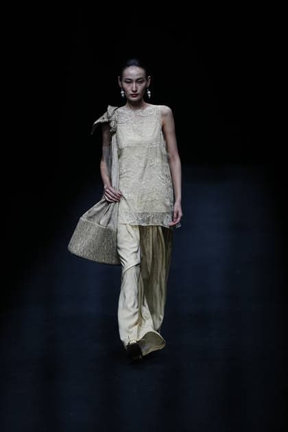 RECORD DATE NOT STATED 2026 China International Fashion Week A model walks the runway at the A.1 Fashion Changes Life show by designer Jiayu Xu during 2026 China International Fashion Week on March 27, 2026 in Beijing, China. (Photo by Peter Li Nexpher Images) Beijing Beijing
