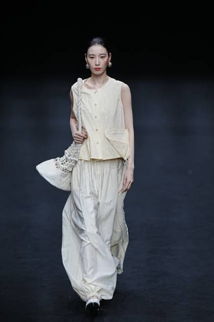 RECORD DATE NOT STATED 2026 China International Fashion Week A model walks the runway at the A.1 Fashion Changes Life show by designer Jiayu Xu during 2026 China International Fashion Week on March 27, 2026 in Beijing, China. (Photo by Peter Li Nexpher Images) Beijing Beijing