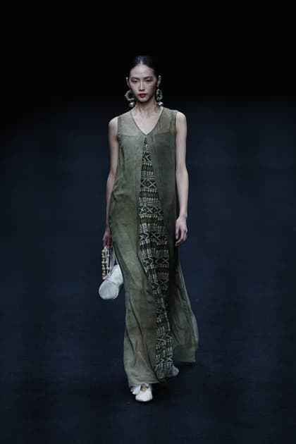 RECORD DATE NOT STATED 2026 China International Fashion Week A model walks the runway at the A.1 Fashion Changes Life show by designer Jiayu Xu during 2026 China International Fashion Week on March 27, 2026 in Beijing, China. (Photo by Peter Li Nexpher Images) Beijing Beijing
