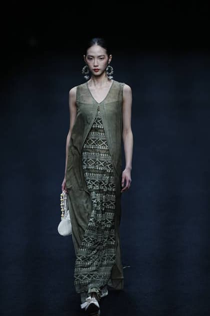 RECORD DATE NOT STATED 2026 China International Fashion Week A model walks the runway at the A.1 Fashion Changes Life show by designer Jiayu Xu during 2026 China International Fashion Week on March 27, 2026 in Beijing, China. (Photo by Peter Li Nexpher Images) Beijing Beijing