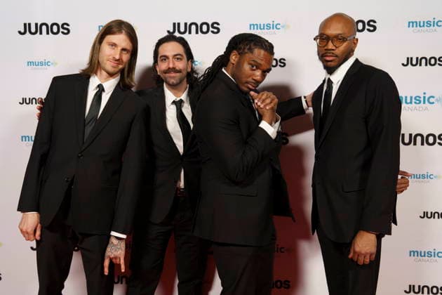 March 28, 2026, Hamilton, On, CAN: Members of The OBGMS, nominated for Alternative Album of the Year, on the red carpet at the 2026 Juno Awards Gala in Hamilton, Saturday, March 28, 2026. Hamilton CAN  - ZUMAc35_ 20260328_zaf_c35_209 Copyright: xPeterxPowerx