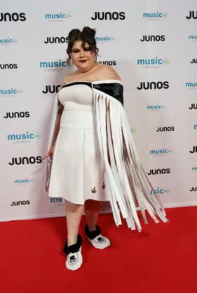 March 28, 2026, Hamilton, On, CAN: Siibii, nominated for Contemporary Indigenous Artist or Group of the Year, on the red carpet at the 2026 Juno Awards Gala in Hamilton, Saturday, March 28, 2026. Hamilton CAN  - ZUMAc35_ 20260328_zaf_c35_211 Copyright: xPeterxPowerx