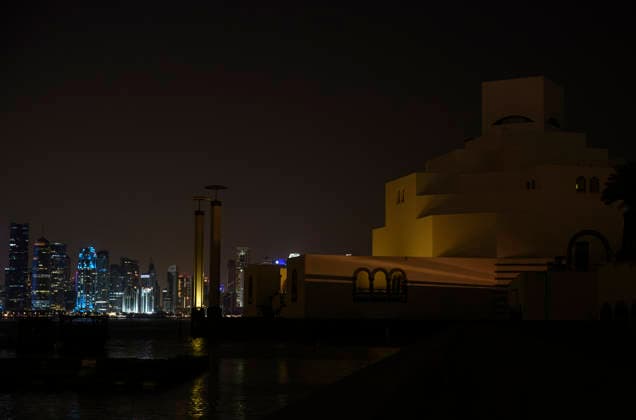 Earth Hour in Doha, Qatar - 28 Mar 2026 The Museum of Islamic Art in Doha with lights switched off during Earth Hour.The environmental protection organization World Wide Fund For Nature (WWF) wants to set an example for climate and environmental protection with Earth Hour . All around the world, the lights go out for one hour - starting at 8.30 pm local time. Numerous cities around the world take part in the campaign Doha Qatar Copyright: xNoushadxVariyattiyakkalx xSOPAxImagesx NVRITYAKAL-009