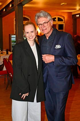 Clara Lösel and Peter Escher at the 9 Windflüchter Charity Gala 2026 in aid of the Betroffen˜ foundation in the Störtebeker Brauquartier Stralsund, 28 03 2026 Foto:xM.xWehnertx xFuturexImagex windfluechter_6346