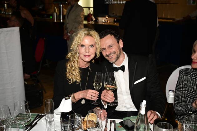Victoria Herrmann with husband David Böthig at the 9 Windflüchter Charity Gala 2026 in aid of the Betroffen˜ foundation in the Störtebeker Brauquartier Stralsund, 28 03 2026 Copyright: xMatthiasxWehnertx