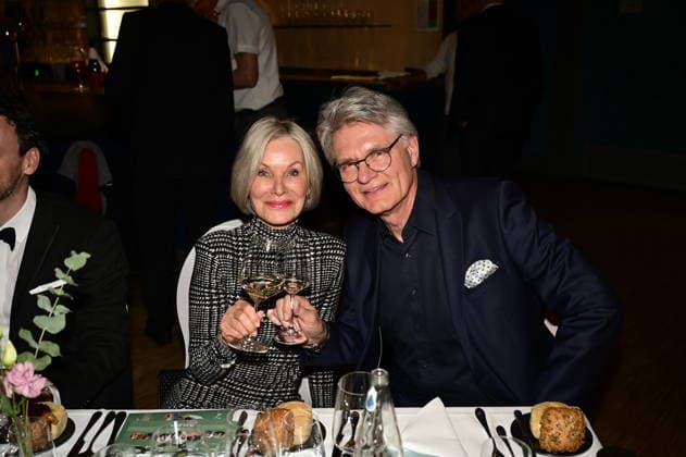 Peter Escher with his wife Ulrike at the 9 Windflüchter Charity Gala 2026 in aid of the Betroffen˜ foundation in the Störtebeker Brauquartier Stralsund, 28 03 2026 Copyright: xMatthiasxWehnertx
