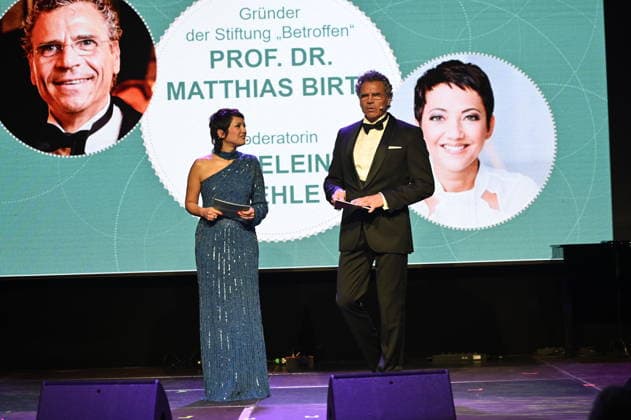 Madeleine Wehle and Matthias Birth at the 9 Windflüchter Charity Gala 2026 in aid of the Betroffen˜ foundation in the Störtebeker Brauquartier Stralsund, 28 03 2026 Copyright: xMatthiasxWehnertx