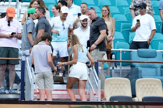 Kai Trump, Spencer Trump seen at the Aryna Sabalenka and Coco Gauff game the women s singles final match of the Miami Open at Hard Rock Stadium Featuring: Kai Trump, Spencer Trump Where: Miami Gardens, Florida, United States When: 28 Mar 2026 Credit: hoo-me.com MediaPunch INSTARimages EDITORIAL USE ONLY. NOT FOR USE BY NEWSPAPERS BASED IN THE UK. Copyright: xx instar55588193