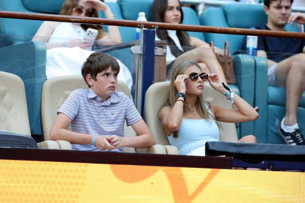 Kai Trump, Spencer Trump seen at the Aryna Sabalenka and Coco Gauff game the women s singles final match of the Miami Open at Hard Rock Stadium Featuring: Kai Trump, Spencer Trump Where: Miami Gardens, Florida, United States When: 28 Mar 2026 Credit: hoo-me.com MediaPunch INSTARimages EDITORIAL USE ONLY. NOT FOR USE BY NEWSPAPERS BASED IN THE UK. Copyright: xx instar55588183