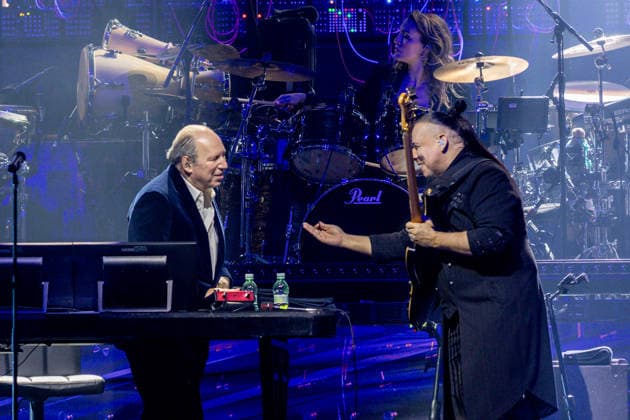 Hans Zimmer performs at the Movistar Arena Composer Hans Zimmer during a performance at the Movistar Arena, March 29, 2026, in Madrid Spain Acclaimed composer Hans Zimmer brings his spectacular The Next Level tour to the Movistar Arena Known for his unforgettable soundtracks for films such as Inception, Gladiator and Dune, Zimmer promises a unique live experience, combining his musical mastery with an impressive audiovisual display, Gladiator and Dune, Zimmer promises a unique live experience, combining his musical mastery with an impressive audiovisual display 29 MARCH 2026 CONCERT HANS ZIMMER MOVISTAR ARENA PERFORMANCE MADRID Madrid Madrid Madrid Espana  Copyright: xRicardoxRubiox 7406087