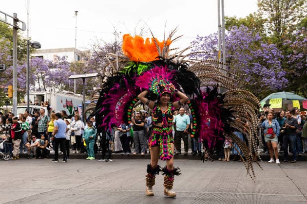 March 29, 2026, Mexico City, Mexico: Performers, dancers and musicians took part in the Third Carnival of Carnivals in Mexico City, where thousands of people followed the route from the Monument to the Revolution to the Zocalo, in a celebration defined by masks, traditional costumes and live music. Mexico City Mexico - ZUMAl178 20260329_znp_l178_013 Copyright: xCristianxLeyvax