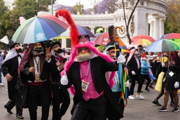 March 29, 2026, Mexico City, Mexico: Performers, dancers and musicians took part in the Third Carnival of Carnivals in Mexico City, where thousands of people followed the route from the Monument to the Revolution to the Zocalo, in a celebration defined by masks, traditional costumes and live music. Mexico City Mexico - ZUMAl178 20260329_znp_l178_015 Copyright: xCristianxLeyvax