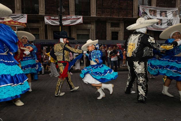 March 29, 2026, Mexico City, Mexico: Performers, dancers and musicians took part in the Third Carnival of Carnivals in Mexico City, where thousands of people followed the route from the Monument to the Revolution to the Zocalo, in a celebration defined by masks, traditional costumes and live music. Mexico City Mexico  - ZUMAl178 20260329_znp_l178_041 Copyright: xCristianxLeyvax
