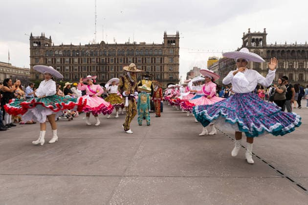 March 29, 2026, Mexico City, Mexico: Performers, dancers and musicians took part in the Third Carnival of Carnivals in Mexico City, where thousands of people followed the route from the Monument to the Revolution to the Zocalo, in a celebration defined by masks, traditional costumes and live music. Mexico City Mexico - ZUMAl178 20260329_znp_l178_058 Copyright: xCristianxLeyvax