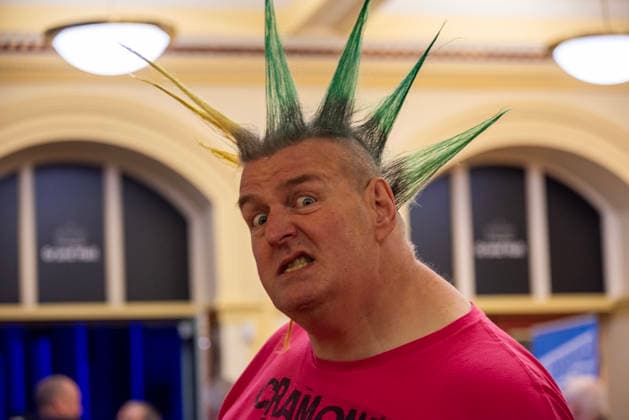 Scarborough Punk Festival 2026, UK - 29 Mar 2026 A punk makes a facial expression while posing for a photo during the festival in Scarborough. Hundreds of punk rock fans gathered in Scarborough Spa in Yorkshire county, England for the two days long punk rock festival. Scarborough United Kingdom Copyright: xKrisztianxElekx xSOPAxImagesx SSS_20260329_PUNK_FEST_0011005183
