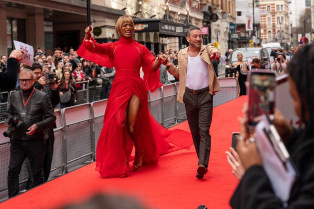 March 29, 2026, London, United Kingdom: L-R Johannes Radebe and Matt Cardle seen walking the Red Carpet Catwalk for the Gala performance of Kinky Boots The Musical for WaterAid. Kinky Boots the Musical opens at London Coliseum in the West End and host a Gala Night in aid of WaterAid. .Arrivals and Cast on the red carpet and the curtain call of the show. March 29th 2026 London United Kingdom - ZUMAs197 20260329_aaa_s197_607 Copyright: xBonniexBritainx