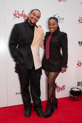 March 29, 2026, London, United Kingdom: L- R Cleve September and Leah Hill seen arriving for the Gala performance of Kinky Boots The Musical for WaterAid. Kinky Boots the Musical opens at London Coliseum in the West End and host a Gala Night in aid of WaterAid. .Arrivals and Cast on the red carpet and the curtain call of the show. March 29th 2026 London United Kingdom - ZUMAs197 20260329_aaa_s197_613 Copyright: xBonniexBritainx