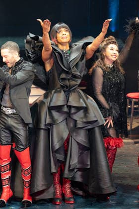 March 29, 2026, London, United Kingdom: L-R Matt Cardle, Johannes Radebe and Courtney Bowman seen on stage in the curtain call of gala night of Kinky Boots The Musical for Water Aid Kinky Boots the Musical opens at London Coliseum in the West End and host a Gala Night in aid of WaterAid. .Arrivals and Cast on the red carpet and the curtain call of the show. March 29th 2026 London United Kingdom - ZUMAs197 20260329_aaa_s197_650 Copyright: xBonniexBritainx