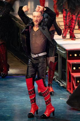 March 29, 2026, London, United Kingdom: Matt Cardle ( Charlie Price) seen on stage in the curtain call of gala night of Kinky Boots The Musical for Water Aid Kinky Boots the Musical opens at London Coliseum in the West End and host a Gala Night in aid of WaterAid. .Arrivals and Cast on the red carpet and the curtain call of the show. March 29th 2026 London United Kingdom - ZUMAs197 20260329_aaa_s197_664 Copyright: xBonniexBritainx