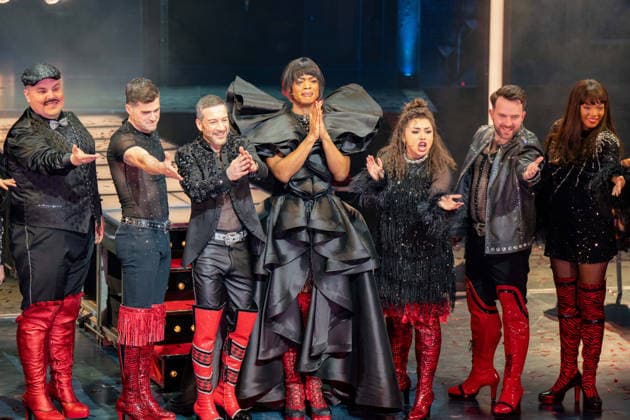 March 29, 2026, London, United Kingdom: L-R Scott Paige, Liam Doyle, Matt Cardle, Johannes Radebe, Courtney Bowman, Billy Roberts and Billie- Kay seen on stage in the curtain call of gala night of Kinky Boots The Musical for Water Aid Kinky Boots the Musical opens at London Coliseum in the West End and host a Gala Night in aid of WaterAid. .Arrivals and Cast on the red carpet and the curtain call of the show. March 29th 2026 London United Kingdom - ZUMAs197 20260329_aaa_s197_682 Copyright: xBonniexBritainx