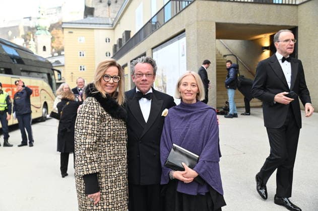 George Lenz with wife and company, Das Rheingold, premiere, Easter Festival, Salzburg, 2026, Manfred Siebinger