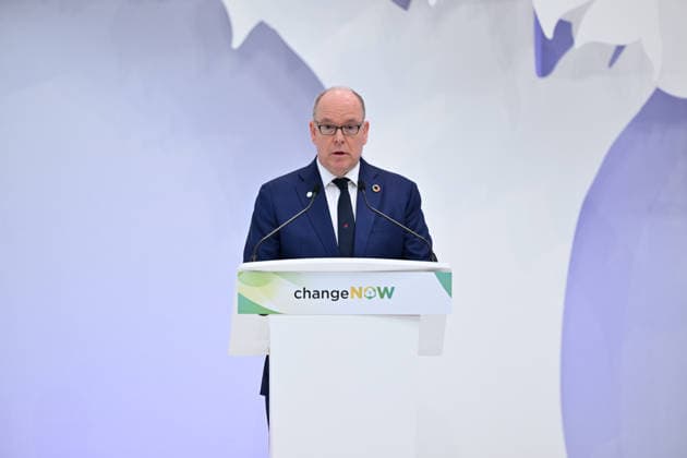ChangeNOW 2026 meetings in Paris PARIS, FRANCE - MARCH 30: Albert II, Prince of Monaco, speaks during the ‘ChangeNow 26’ at the Grand Palais in Paris, France on March 30, 2026. Mustafa Yalcin Anadolu Paris France. Editorial use only. Please get in touch for any other usage.  Copyright: x2026xAnadoluxMustafaxYalcinx