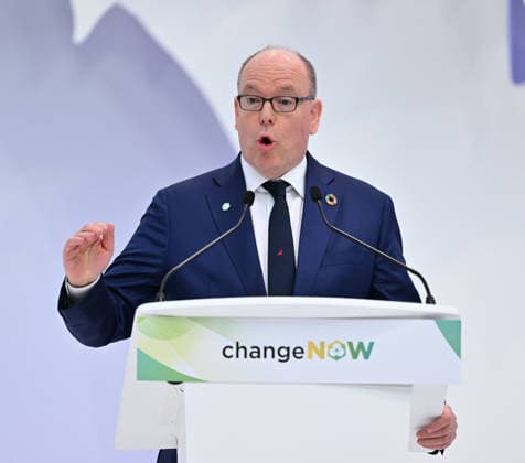 ChangeNOW 2026 meetings in Paris PARIS, FRANCE - MARCH 30: Albert II, Prince of Monaco, speaks during the ‘ChangeNow 26’ at the Grand Palais in Paris, France on March 30, 2026. Mustafa Yalcin Anadolu Paris France. Editorial use only. Please get in touch for any other usage.  Copyright: x2026xAnadoluxMustafaxYalcinx