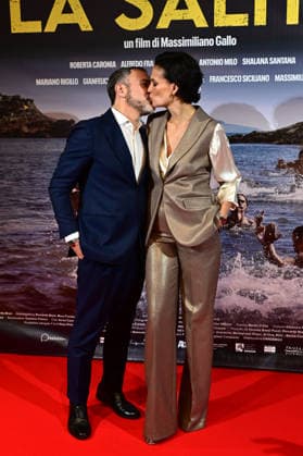 Cinema Metropolitan (Na) 03 30 2026 Premiere of the film La Salita by Massimiliano Gallo In the photo: Massimiliano Gallo with Shalana  Copyright: xRobertoxJandolix xipa-agency.netx xRobertoxJandolix IPA_Agency_IPA73651933