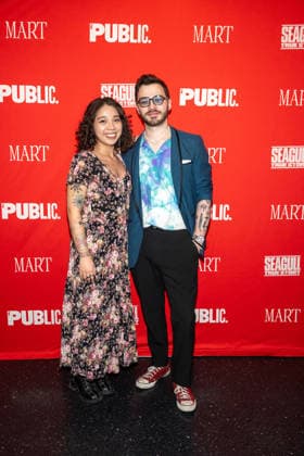 March 30, 2026, New York, United States: (L-R) Renee Vijo and Joe Scardino attend Seagull: True Story Opening Night at The Public Theater. New York United States - ZUMAs197 20260330_aaa_s197_210 Copyright: xRonxAdarx