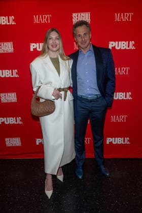 March 30, 2026, New York, United States: Alexander Shustorovich (R) attends Seagull: True Story Opening Night at The Public Theater. New York United States - ZUMAs197 20260330_aaa_s197_224 Copyright: xRonxAdarx