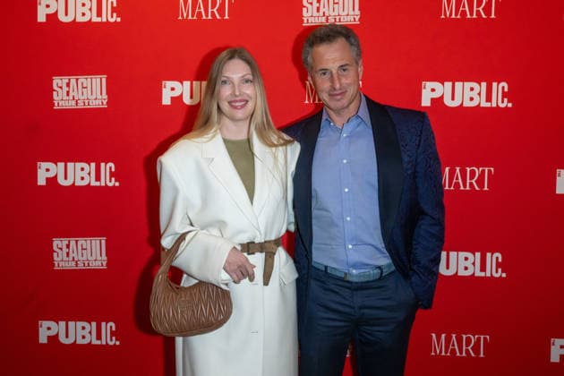 March 30, 2026, New York, United States: Alexander Shustorovich (R) attends Seagull: True Story Opening Night at The Public Theater. New York United States - ZUMAs197 20260330_aaa_s197_232 Copyright: xRonxAdarx