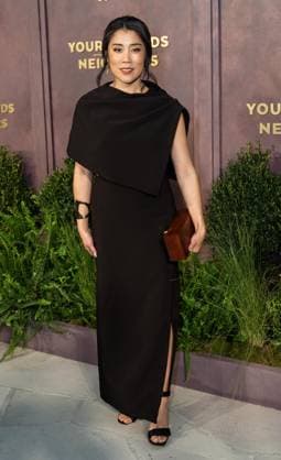 March 30, 2026, Bronx, New York, USA: Eunice Bae wearing dress by Michelle Ochs for Et Ochs attends premiere of Season 2 of Apple TV Your Friends & Neighbors at The New York Historical in New York, NY on March 30, 2026. Bronx USA - ZUMAr339 20260330_znp_r339_124 Copyright: xLevxRadinx