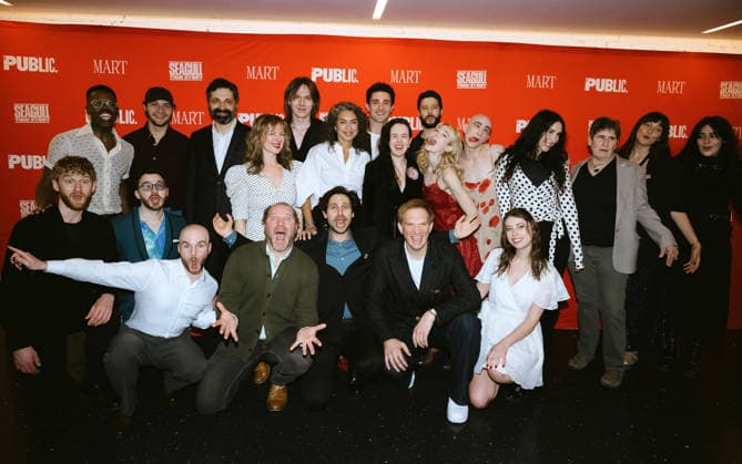March 30, 2026, New York, Ny, United States: Seagull: True Story Cast attend the Opening Night of Seagull: True Story . Held at The Public Theate in New York. Dinara Khairova Zuma Press March 30, 2026. New York United States - ZUMAp281 20260330_zea_p281_061 Copyright: xPhotoxImagexPressx