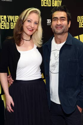 Los Angeles CA March 30: Emily V. Gordon, Kumail Nanjiani, at the Los Angeles Premiere Of Over Your Dead Body at Vidiots in Los Angeles on March 3, 2026- Credit: Faye AdMedia Los Angeles USA - ZUMAa123 20260330_zaa_a123_136 Copyright: xADx