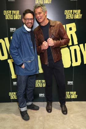 Los Angeles CA March 30: Jorma Taccone, Timothy Olyphant, at the Los Angeles Premiere Of Over Your Dead Body at Vidiots in Los Angeles on March 3, 2026- Credit: Faye AdMedia Los Angeles USA - ZUMAa123 20260330_zaa_a123_166 Copyright: xADx