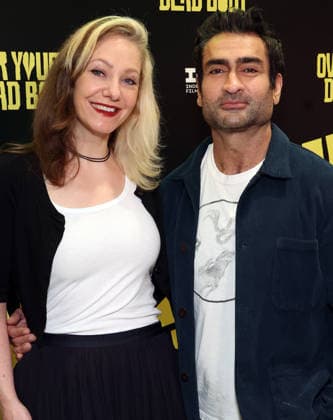 Los Angeles CA March 30: Emily V. Gordon, Kumail Nanjiani, at the Los Angeles Premiere Of Over Your Dead Body at Vidiots in Los Angeles on March 3, 2026- Credit: Faye AdMedia Los Angeles USA - ZUMAa123 20260330_zaa_a123_194 Copyright: xADx