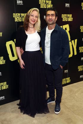 Los Angeles CA March 30: Emily V. Gordon, Kumail Nanjiani, at the Los Angeles Premiere Of Over Your Dead Body at Vidiots in Los Angeles on March 3, 2026- Credit: Faye AdMedia Los Angeles USA - ZUMAa123 20260330_zaa_a123_208 Copyright: xADx