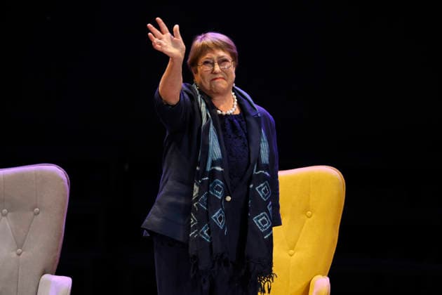 Valparaiso, March 25, 2026 Former President Michelle Bachelet attends the series of talks Risks and Challenges of Democracy, held in the lecture hall of the law school of the University of Valparaiso Sebastian Cisternas Aton Chile, Valparaiso Chile Aton 1141262  Copyright: SEBASTIANxCISTERNAS xATONxCHILE