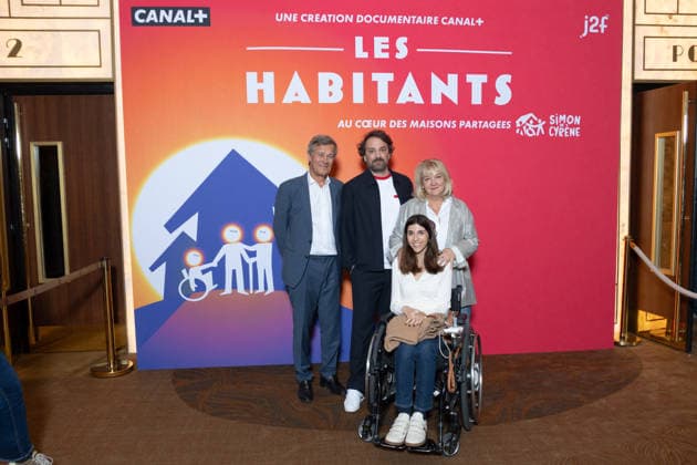 Les Habitants Documentary Premiere Laurent de Cherisey, Louis-Julien Petit, Candice Souillac and Guest attends Les Habitants Documentary Premiere at Le Grand REX on March 31, 2026 in Paris, France. Photo by Nasser Berzane ABACAPRESS.COM Paris France  Copyright: xBerzanexNasser ABACAx