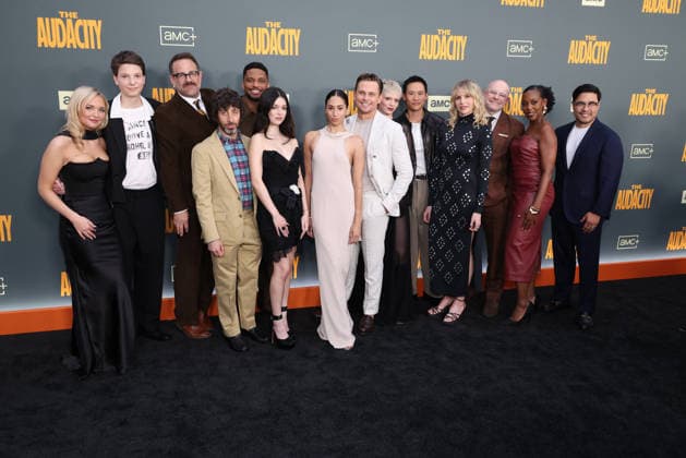 Los Angeles Premiere Of AMC+ s The Audacity Season 1, Los Angeles, USA, 31 March 2026 Everett Blunck, Paul Adelstein, Simon Helberg, Nikki Hahn, guest, Billy Magnussen, guest, guest, Lucy Punch, Rob Corddry, Rukiya Bernard and Randall Park at the Los Angeles Premiere Of AMC+ s The Audacity Season 1 held at the Academy of Motion Picture Arts and Sciences - Linwood Dunn Theater on 31 March 2026 in Hollywood, Los Angeles, California, United States., Credit:Xavier Collin Avalon United States, California, Los Angeles Copyright: xXavierxCollinx xAvalonx 1087858676