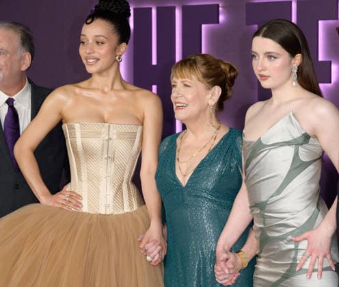 The Testaments Premiere - Los Angeles, USA LOS ANGELES, USA. March 31, 2026: Chase Infiniti, Ann Dowd & Lucy Halliday at the premiere for Hulu s The Testaments at the Academy Museum. Los Angeles CA USA  Copyright: xPaulxSmith Featureflashx