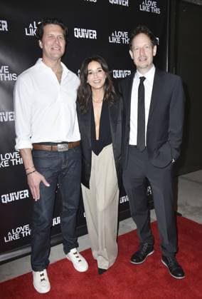 Hayes MacArthur, Emmanuelle Chriqui, John Asher at arrivals for A LOVE LIKE THIS Premiere, The United Talent Agency (UTA) screening room, Beverly Hills, CA, March 31, 2026. Photo By: Elizabeth Goodenough Everett Collection A LOVE LIKE THIS Premiere PUBLICATIONXNOTxINxCANxCHNxFRAxITAxJPNxNORxPOLxRUSxESPxUKxUSA
