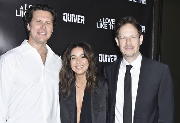 Hayes MacArthur, Emmanuelle Chriqui, John Asher at arrivals for A LOVE LIKE THIS Premiere, The United Talent Agency (UTA) screening room, Beverly Hills, CA, March 31, 2026. Photo By: Elizabeth Goodenough Everett Collection A LOVE LIKE THIS Premiere PUBLICATIONXNOTxINxCANxCHNxFRAxITAxJPNxNORxPOLxRUSxESPxUKxUSA