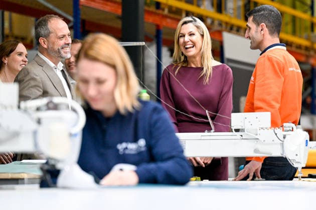 Queen Maxima visits association for circular initiatives. Hoogeveen. The Netherlands. 1 Apr 2026 Queen Maxima during a visit to Vepa, manufacturer of sustainable office furniture. Vepa is part of the Fair Furniture Group and helps organizations with their circular design. Furniture and individual parts are assessed in Vepa s Circular Center, saved, dismantled and renovated. Hoogeveen The Netherlands  Copyright: xDPPA EMx